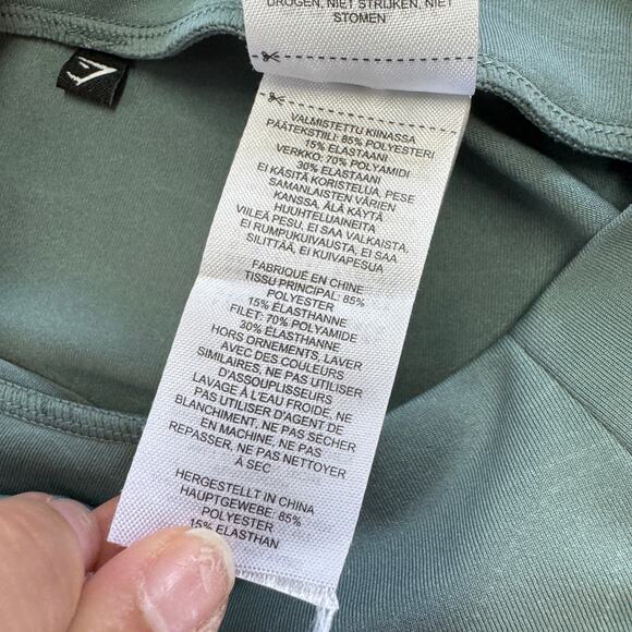 Gymshark Leggings Womens Small Blue Green Stormy Turquoise Lustre - Picture 7 of 10